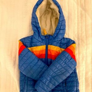 Cat & Jack Kids Puffer - Rainbow Stripe